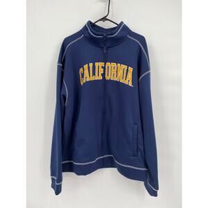 Campus Drive Pullover Navy Full Zip Front Mock Neck California Jacket XL